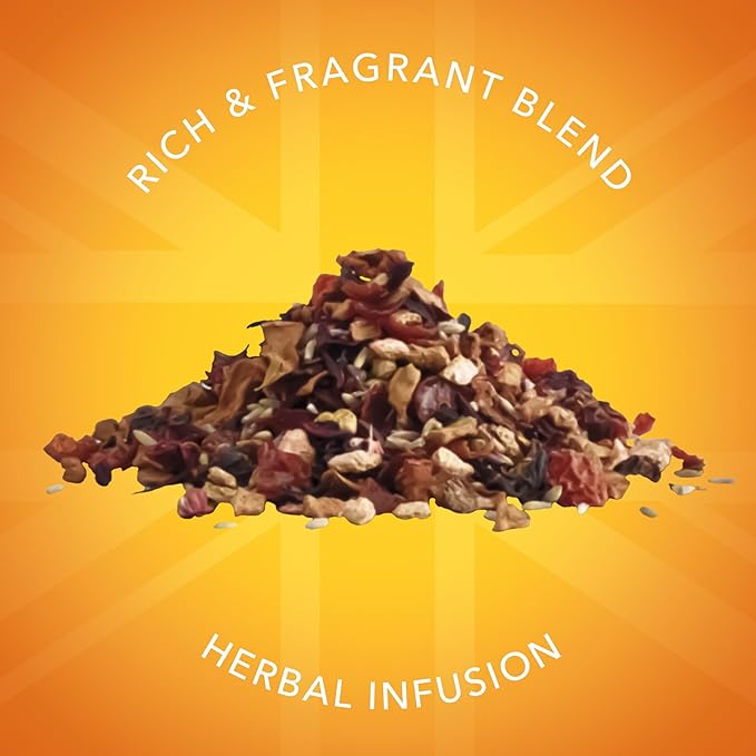 Twinings Blackcurrant & Lavender Loose Leaf Infusion Herbal Tea, 3.53 Ounce (100g) Pouch, Naturally Caffeine-Free, Enjoy Hot or Iced