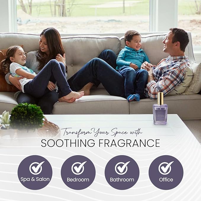 Brooklyn Fragrance Co. Everyday Room Spray – Premium French Lavender Scent - Long lasting Fragrance for Home, Office or Bathroom – Air Freshener Rectangle Spray bottle – 100 ml