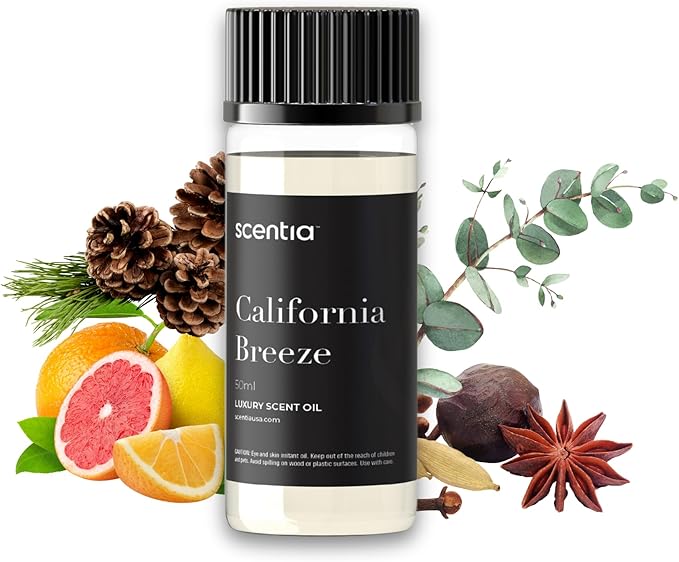 Scentia Hotel Diffuser Oil Inspired by The Delano Beach Club Hotel Scent - 50 mL 1.69 fl oz - Fragrance Oil Blend Orange, Green Tea & Jasmine for Aromatherapy Diffusers - California Breeze