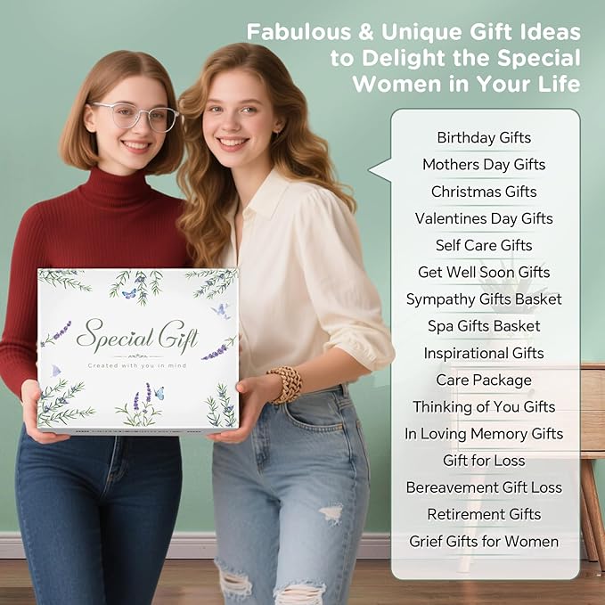 Self Care Gift Basket for Women.Spa Gift Set w Tassel Blanket.Birthday,Get Well Soon,Mother’s Day, Sympathy,Thinking of You Care Package,Relaxation Gifts for Mom,Wife,Grandma,Friend,Her.