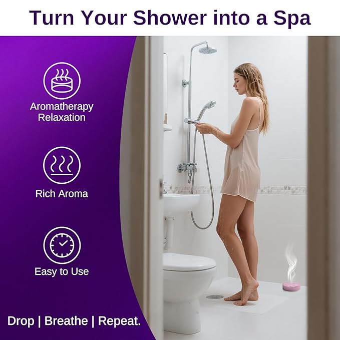 W&E Choice Shower Steamers Aromatherapy 8 Pcs- Shower Bombs with Natural Essential Oils for Daily Relaxation & Stress Relief, Birthday Gifts for Women & Men, Mom, Teen