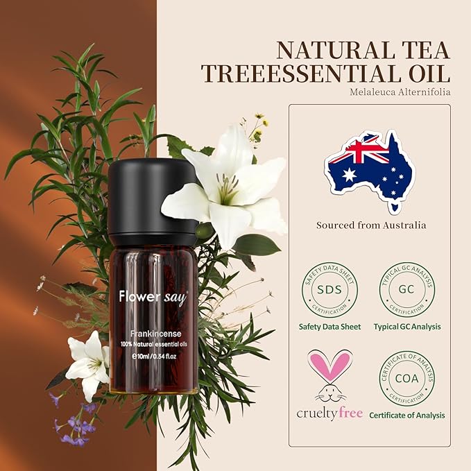 Frankincense Essential Oil – 100% Pure & Natural from India, Therapeutic Grade Boswellia – Skin Care, Aromatherapy, Diffuser & Massage – 10ml