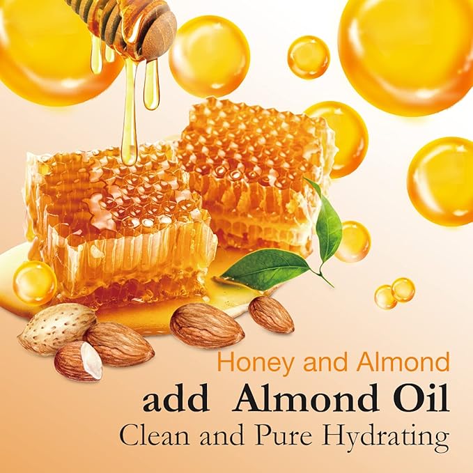 Christmas Gifts for Women Bath & Body Gift Set, Luxury Home Spa Bath Gift Basket, Honey Almond Scented Bath Set, Pamper Gifts Birthday gifts & Teens, Spa Kit Gift, Home Spa Gifts for Men Dad