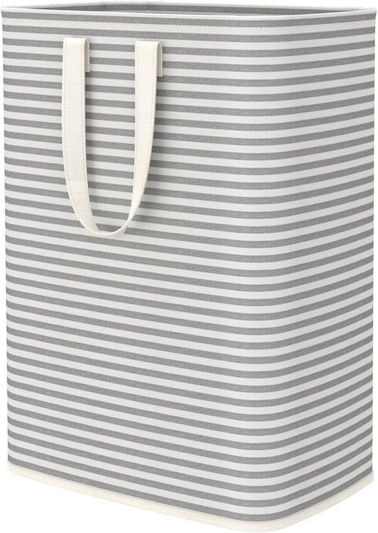 Lifewit Laundry Hamper Large Collapsible Laundry Baskets, Freestanding Waterproof Clothes Hamper with Easy Carry Handles in Laundry Room Bedroom Bathroom College Dorm for Adults, Gray, 65L