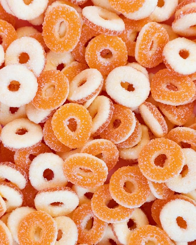 Pandy Swedish Candy Peach Rings Sugar Free Candy 14 Bags. - Swedish Candy Mix - Diet Candy Keto Gummy Low Calorie Snacks - Foam Jelly Sweets No Sugar - Peach flavour Diet Candy Keto Sugar Free Gummy 14 x 1.8oz