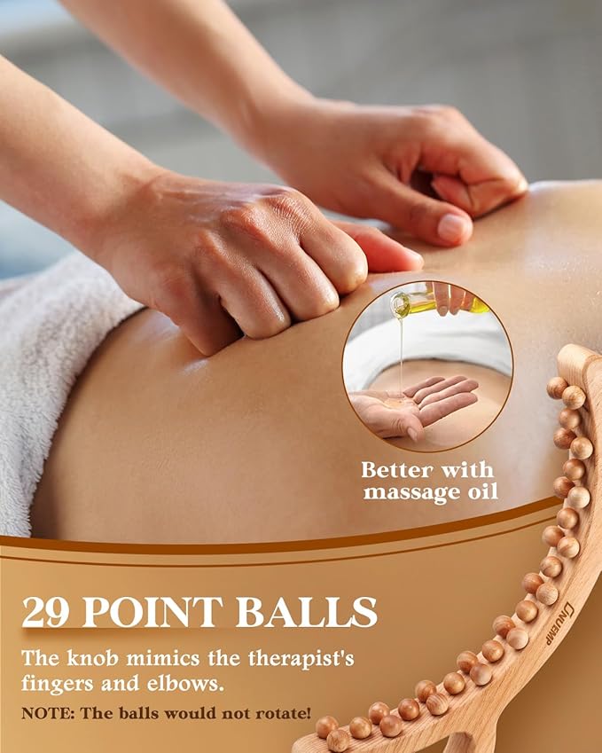 ONUEMP Wood Therapy Massage Tools, Cellulite Massager Body Slim Brush, Maderoterapia Kit Colombiana for Lymphatic Drainage, Body Sculpting, Myofascial Release, Deep Tissue