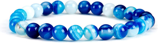 Cherry Tree Collection - Small, Medium, Large Sizes - Gemstone Beaded Bracelets For Women and Men - 6mm Round Beads