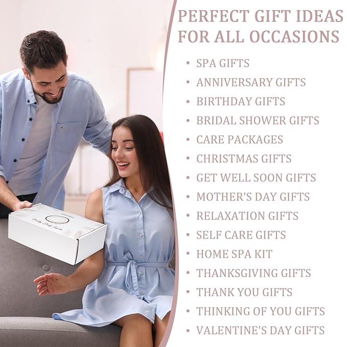 Spa Gifts for Women, Bath and Body Gift Basket Birthday Gifts for Women, Coconut Home Spa Set Relaxation Self Care Gift for Woman, Thank You Baskets Body Care Set for Mom Wife Sister Friends Coworker