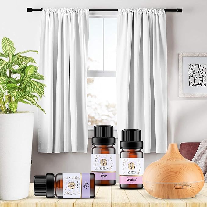 Florona Stress Free Premium Quality Oil Gift Set of 3-1 fl oz (10 ml x 3) for Diffuser Aromatherapy - Sleep, Relax & Unwind, Essential Oil Set for Diffuser