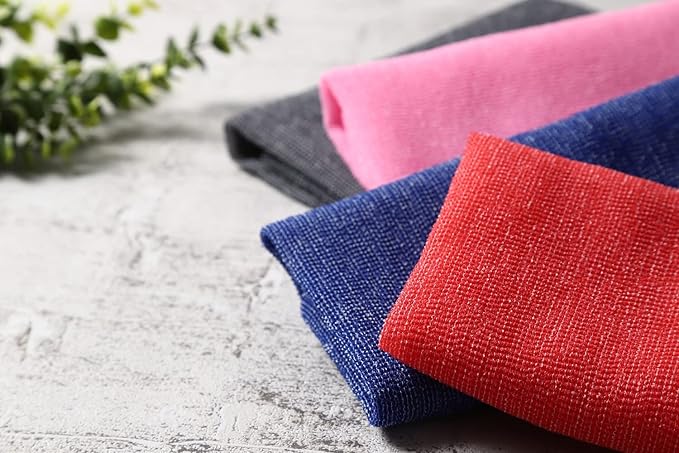 Extra Rough, Exfoliating Washcloth [Made in Japan] Exfoliating Towel Special Texture Makes Fluffy Foam Lather, Back Scrubber, Dead Skin Cell Remover [Loofah for Women and Men] (2pcs Set(Blue, Pink))