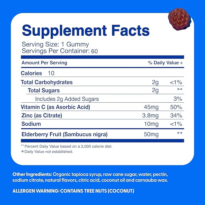 Feel Great Kids Elderberry Gummies with Zinc and Vitamin C | Immune Support Sambucus Elderberry | Berry Flavored Vegan Kids Multivitamins | 60 Day Supply