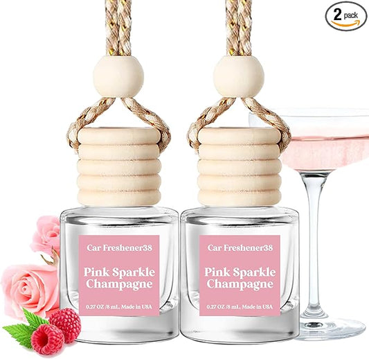 Car Air Freshener Hanging, Cute Air Diffuser, Long Lasting Car Fresheners for Women, Made in USA (2 Pack)