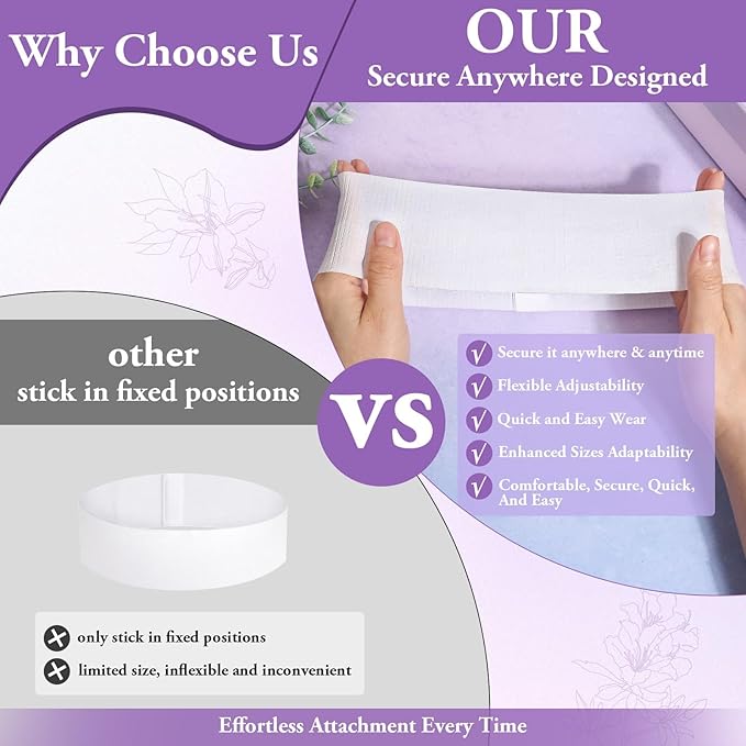 70 Pcs Disposable Spa Facial Headbands, Elastic Headband Wrap with Single Snap Tab, Soft & Flexible Facial Headbands, Stretch Spa for Women, Sport Yoga Salon Shower