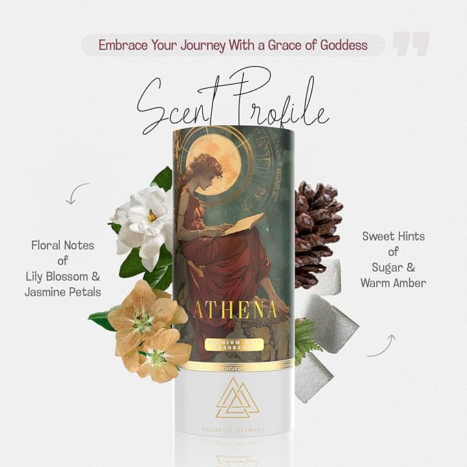 Athena Car Air Freshener and Diffuser - 100% Natural Essential Oils - Luxury Car Scent by House of Olympus - Made in USA