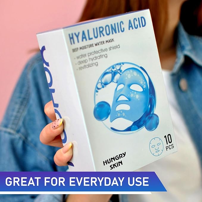 Face Masks Skincare - Cloth Sheet Face Mask With Hyaluronic Acid for Women, Moisturizing & Deep Hydration, Lightweight Non-Slip Design, Suitable for All Skin Types