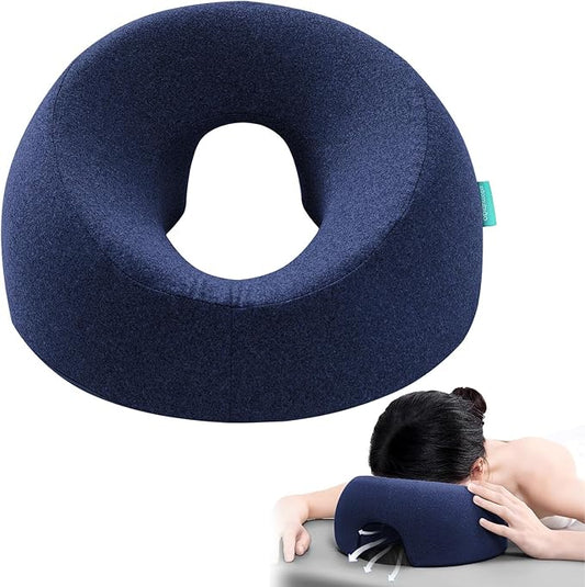 Face Down pillows Massage pillow for Bed Headrest Prone Down Sleeping，Face Cradle，Bbl Pillow After Surgery Post Eye Surgery Recovery & Vitrectomy Recovery Equipment Removable Cover Navy Blue