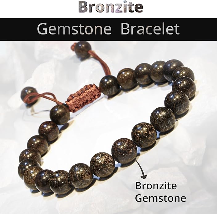 Energy Protection Crystal Handmade Adjustable Bead Bracelet Perfect for Men, Women’s Gift - Gemstone Healing Stretch Bracelet Pulsera Para Hombre Mujer Stocking Stuffer