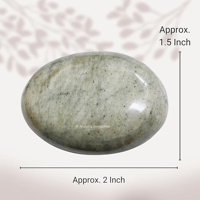 Amazing Gemstone Chrysoberyl Cats Eye Crystals and Healing Stones - Large Palm Stone Crystals Piedra - Crystal for Good Luck, Positive Energy, Meditation - Unique Stocking Stuffers, Gifts for Women