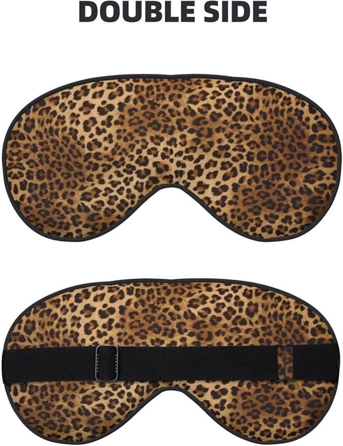 Abstract Brown Leopard Sleep Mask for Sleeping, Soft Comfort Eye Shade, Blackout Eye Cover, Deep Rest, Travel, Nap, Meditation