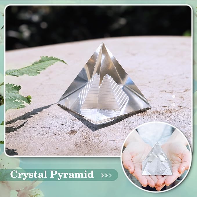 Crystals and Healing Stones,9 Pcs Healing Crystals Set,7 Raw Chakra Crystal Stones Kits Pyramid,Crystals Kits, Natural Selenite Reiki Real Crystal with Wooden Box,Crystal Gifts for Women