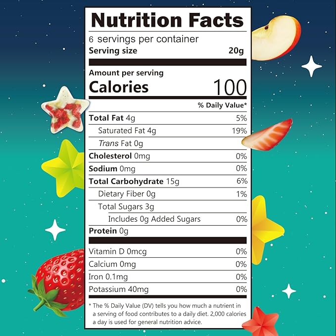 SUNGIVEN Freeze Dried Fruit Crisps Crunch Apple & Strawberry 6 Packs Gluten Free Made with Fruit Vegan Healthy Snacks Ready to Eat for Yogurt Dessert