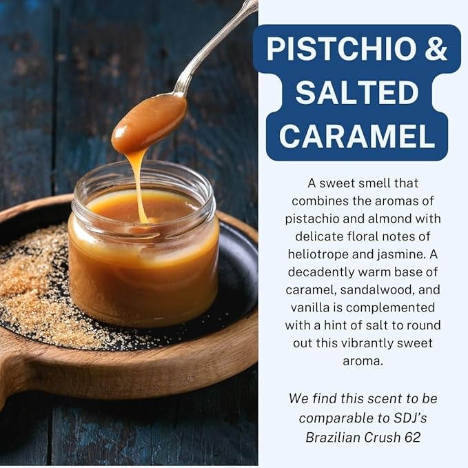 CANDECraftCo Car Air Hanging Fragrance Oil, Car Auto Freshener for Essential Oils, Scents Fragrance Aromatherapy Automobile Diffuser, Long Lasting (Pistachio & Salted Caramel)