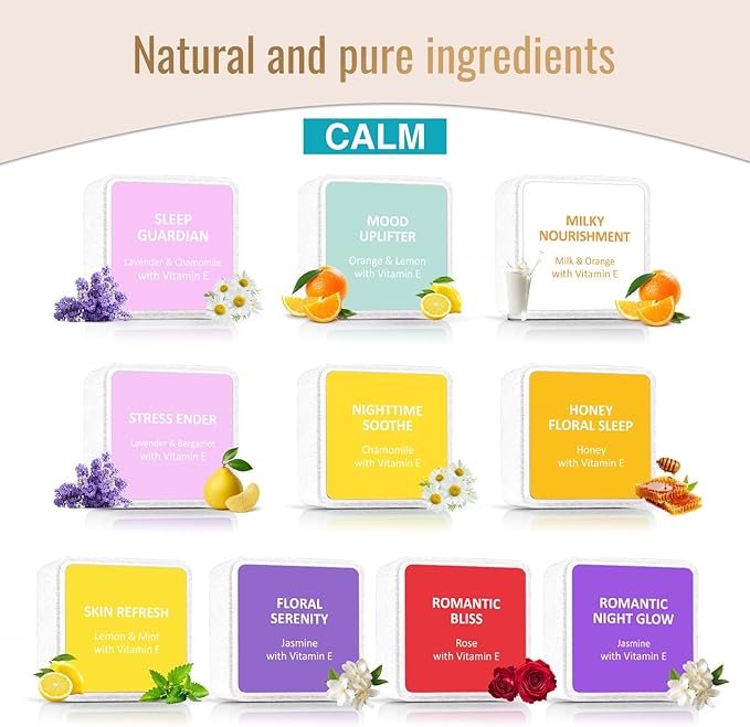 Shower Steamers Aromatherapy 10 Pack - Shower Bombs Birthday Gifts for Women, Men, Mom, Organic Essential Oils, Self Care, Stress Relief, Relaxation Home SPA Christmas