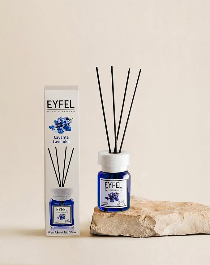 EYFEL Reed Diffusers for Home – Lavender Reed Diffuser Set 4.05 fl oz Oil Diffuser Sticks, Bathroom Diffuser, Home Fragrances, Scented Sticks, Home Décor