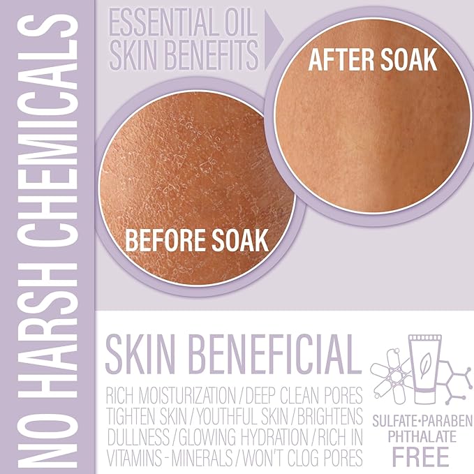 Luxiny Vegan Milk Bath Soak Made with Moisturizing Coconut Milk Powder, Essential Oil, & Sweet Almond Oil for a Bath Bomb Dust Soothing Fizz & Relaxing Soak, 8 oz. (Rosemary Lavender)