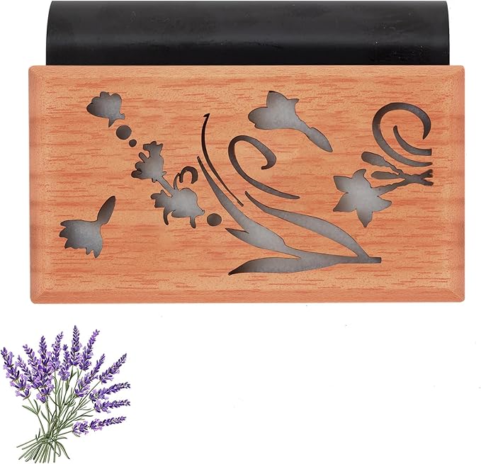 Wood Car Air Freshener - Car Odor Eliminator for Visor Clip, Vehicle Scent Diffuser for Cabin, Truck & SUV(Lavender)