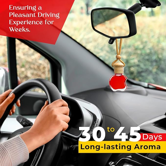 Kabod Flowers Hanging Car Air Freshener | Essential Oil Diffuser Inspired by Kenzo | Elegant Floral Scent | Natural Odor Eliminator | Long-Lasting Fragrance | 10 ml