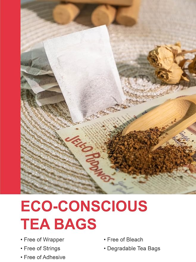 TeeLux Cinnamon Apple Tea Bags, 2.8g/bag, Cinnamon with Hibiscus Herbal Tea, Sweet & Tart & Slightly Spicy, Caffeine Free, 60 Count