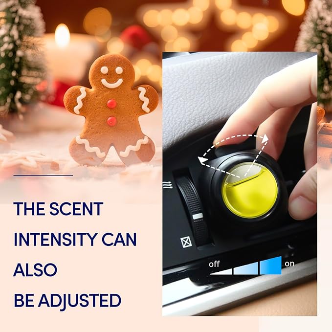 Car Air Freshener Vent Clips, 8 Pack, Provides Long-Lasting Scent, Up to 240 Days, Odor Eliminator (Gingerbread)
