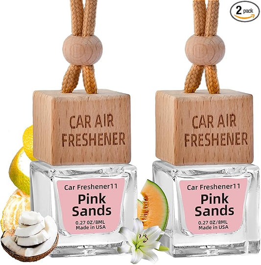 Car Air Freshener Hanging Diffuser – Long-Lasting Essential Oil Scent (Up to 60 Days) – Non-Toxic & Eco-Friendly – 2-Pack Auto Fresheners Made in USA