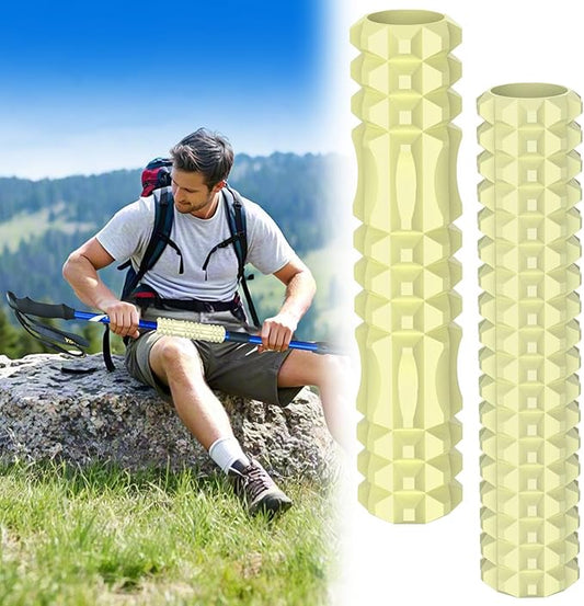 Trekking Poles Massage Roller for Hiking – Ultra Light Muscle Recovery Tool for Hikers & Backpackers – Fits Most Hiking Poles with Removable Sections – Portable, Durable & Easy to Use (2 Pcs)