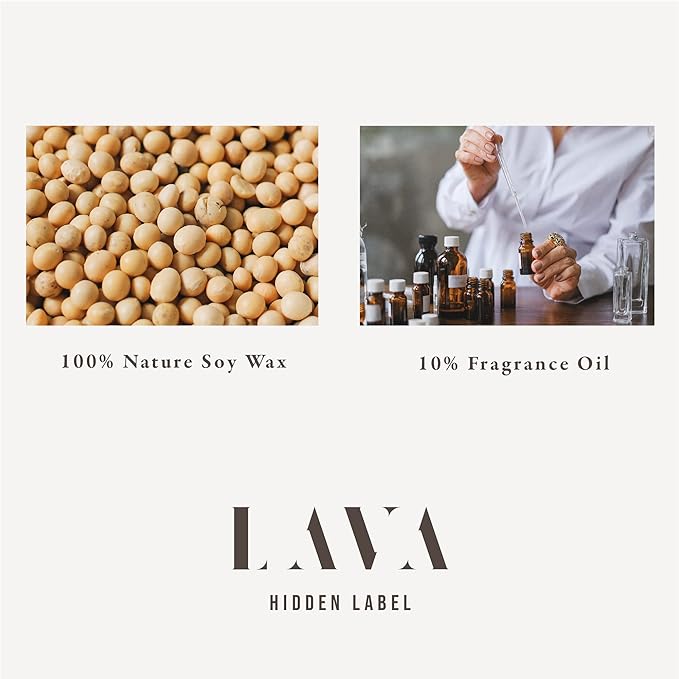 Hidden Label Scented Soy Candles, Large Candle 12oz Mango Guava Ceramic Jar Lava Collection, Gorgeous Gifts for Birthday Thanksgiving Christmas