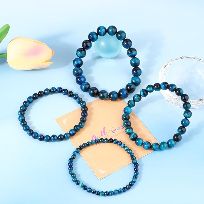 AD Beads 4mm6mm8mm10mm Handmade Bracelet - Natural Gemstone for Peace and Tranquility - Meditation, Yoga, Healing and Energy Gift for Unisex