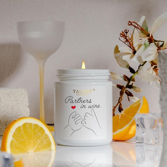 Best Friend Candle - Friendship Gifts for Women & Men - Scented Candle Funny Birthday Gifts - Champagne Cassis & Honey Scented Candle