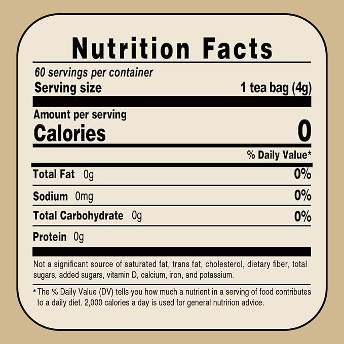 Jarteela - Barley Tea Bags - 4g x 60 Count - Premium Roasted Barley Grain - Natural Herbal Tea - Non-GMO - Caffeine-free - Support Overall Health