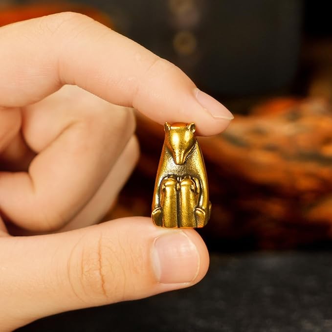 CHOVY BearNurturers Solid Brass Bear Family Sculpture - 100% Handcrafted Mother & Two Cubs Hugging Figurine, Heartwarming Collectible Art for Desk, Unique Gift for Nature & Animal Lovers