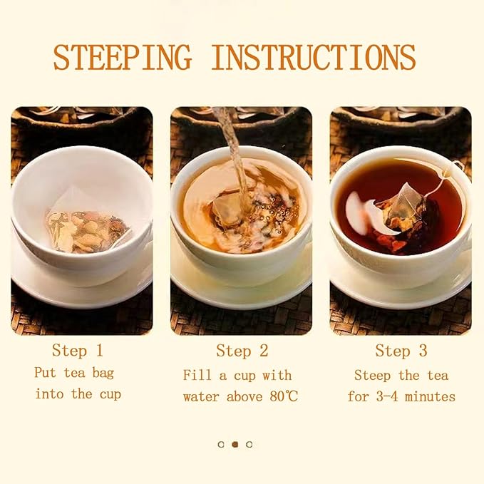 Eilin YHT Puerh Tea Bags with Aged Orange Tangerine Peel 50 Counts x 3Grams