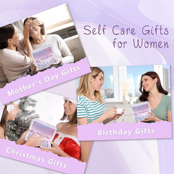 Gifts for Women, Spa Self Care Get Well Soon Gifts with Gua Sha Facial Tools, Thank You Gift for Wife, Coworkers, Friends, Gift Basket for Birthday Anniversary, Mother's Day, Thanksgiving, Christmas