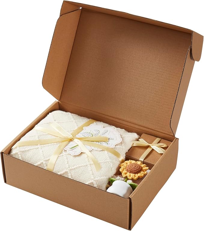 Birthday Gifts for Women, Sending Sunshine Sunflower, Self Care Set Get Well Soon Gift Baskets, Sending Hug Baskets Package, Thinking of You Gift for Mom Best Friend Her Wife Sister Girlfriend Grandma