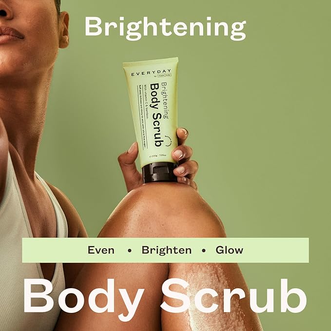 frank body Brightening Body Scrub | Smooths & Brightens Skin | Removes Dead & Dry Skin for a Glow | Vitamin C & Mandelic Acid |Bamboo & Camellia Scent | Vegan & Cruelty Free | 200g
