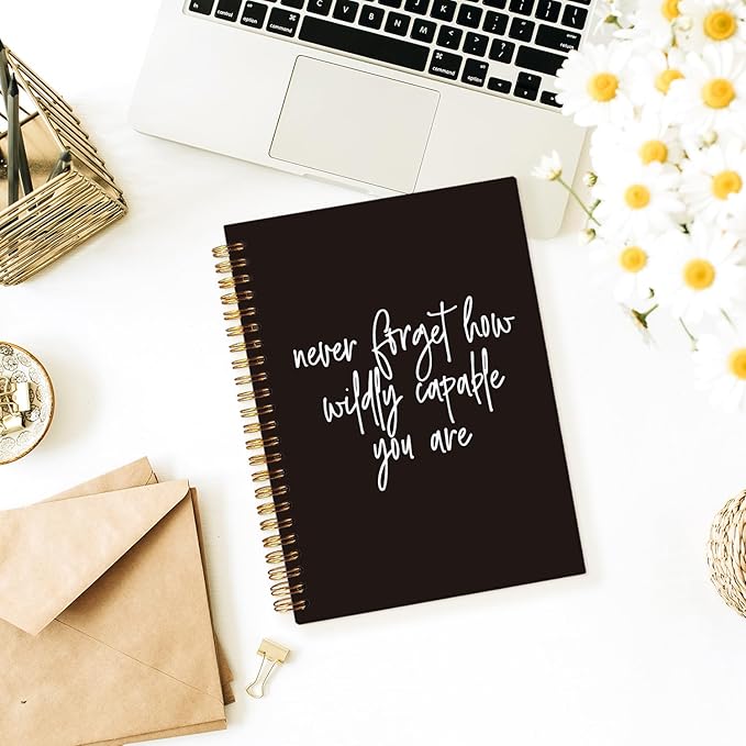 Employee Appreciation Gifts, Team Gifts for Employees, Inspirational Gifts for Friend Coworker, Never Forget How Wildly Capable You are Office Supplies Hardcover Spiral Notebook 5.5x8.3