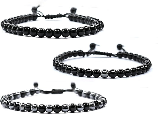 Natural Healing Crystal Bracelet for Women - Mens Bracelet Energy Balancing Gemstones Set - Adjustable Stone Bead Bracelet for Men and Women - Chakra Crystal Therapy Accessory, Meditation