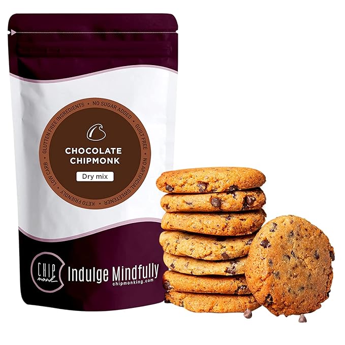ChipMonk Cookie Mix - Zero or Low Carb Keto Friendly Snacks, Dessert, Cookies, Gluten-Free, High Fat and Protein, Low Sugar Sweet Snack Foods, Ketogenic Diet or Diabetics - Healthy, Nutrition Treats