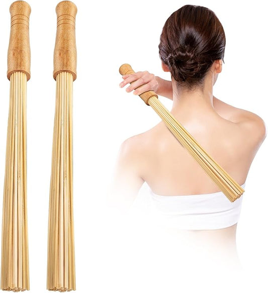 2PCS Bamboo Massage Sticks,Bamboo Therapy Massage Body Tool for Relax Muscles (2)