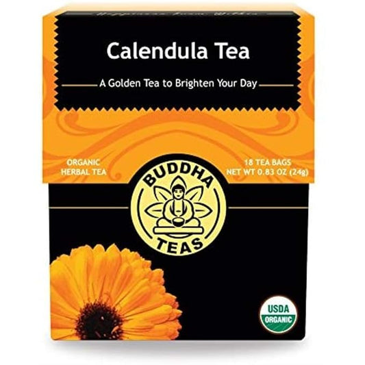 Buddha Teas Organic Calendula Flower Tea - OU Kosher, USDA Organic, CCOF, 18 Bleach-Free Tea Bags