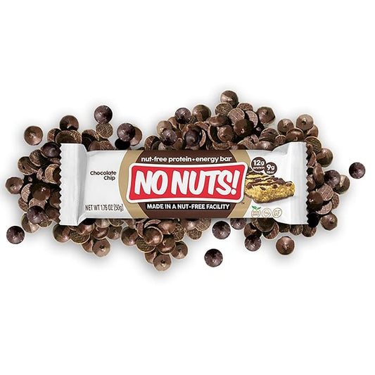No Nuts! 100% Nut Free Dairy Free Vegan Protein Bars, Chocolate Chip, Organic, Kosher, Egg-Free, Non-Gmo & Dairy-Free Protein Bars